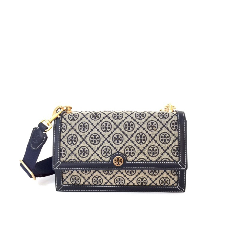 TB T Monogram Jacquard Shoulder Bag