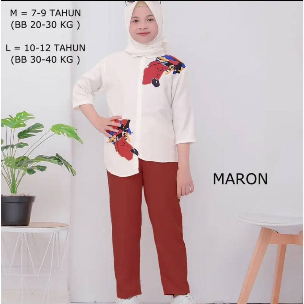 LQ STELAN DELLA ANAK PEREMPUAN- ONESET ANAK PEREMPUAN-SET BAJU ANAK PEREMPUAN-SETELAN MUSLIM ANAK