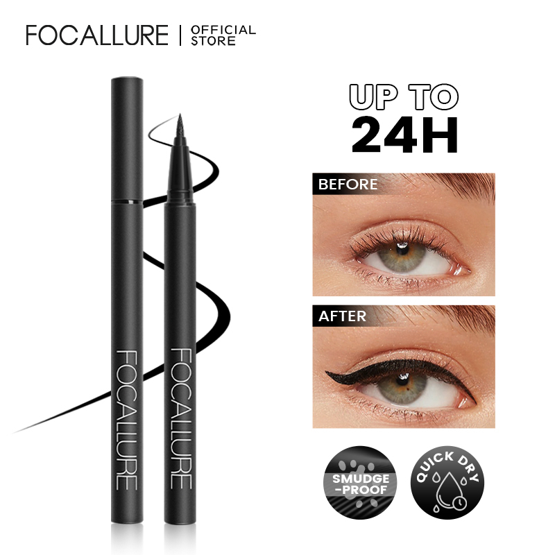 FOCALLURE Waterproof Quick Drying Black Liquid Eyeliner Pencil Eye Makeup