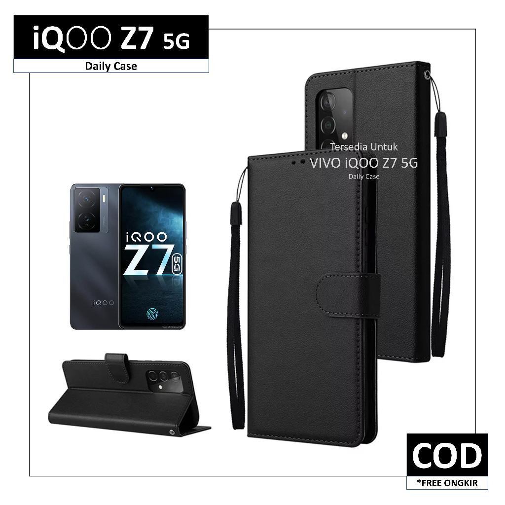 Flip Case VIVO iQOO Z7 5G Casing Terbaru Kesing HP Kulit Premium