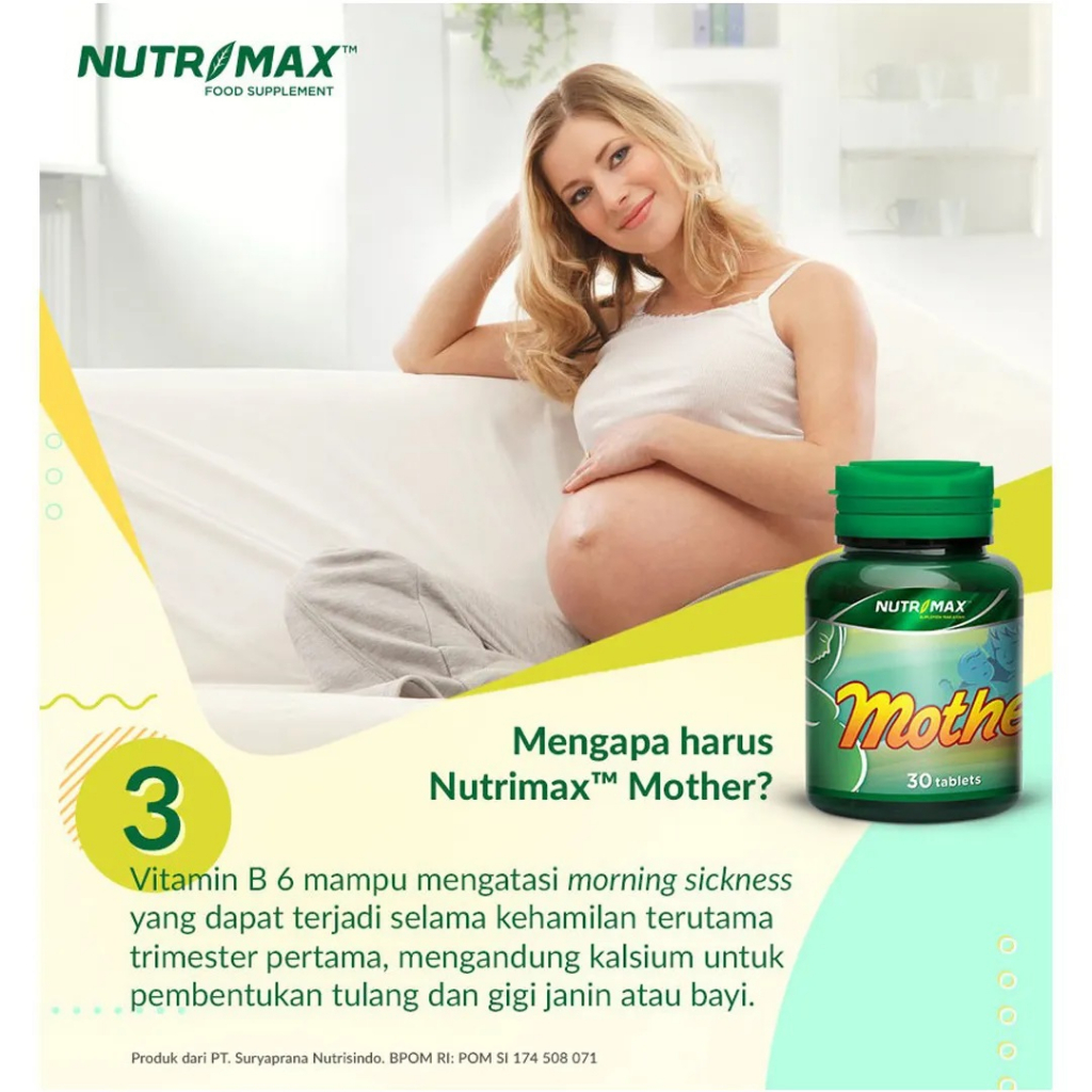 [BPOM] Nutrimax Mother Isi 30 Tablet / Vitamin Ibu Hamil &amp; Menyusui / MY MOM