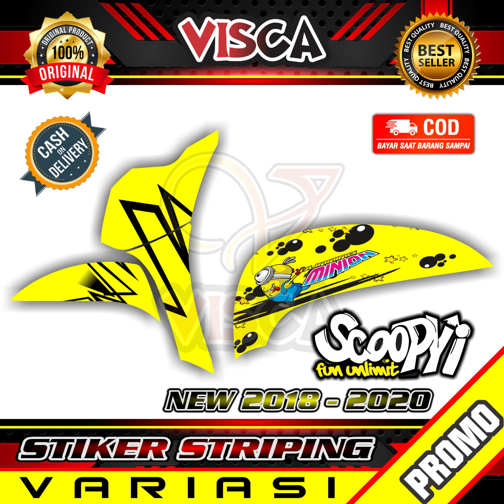 Stiker Striping Scoopy 2018 - Stiker Striping Scoopy 2019 - Stiker Striping Scoopy 2020 Variasi Mini