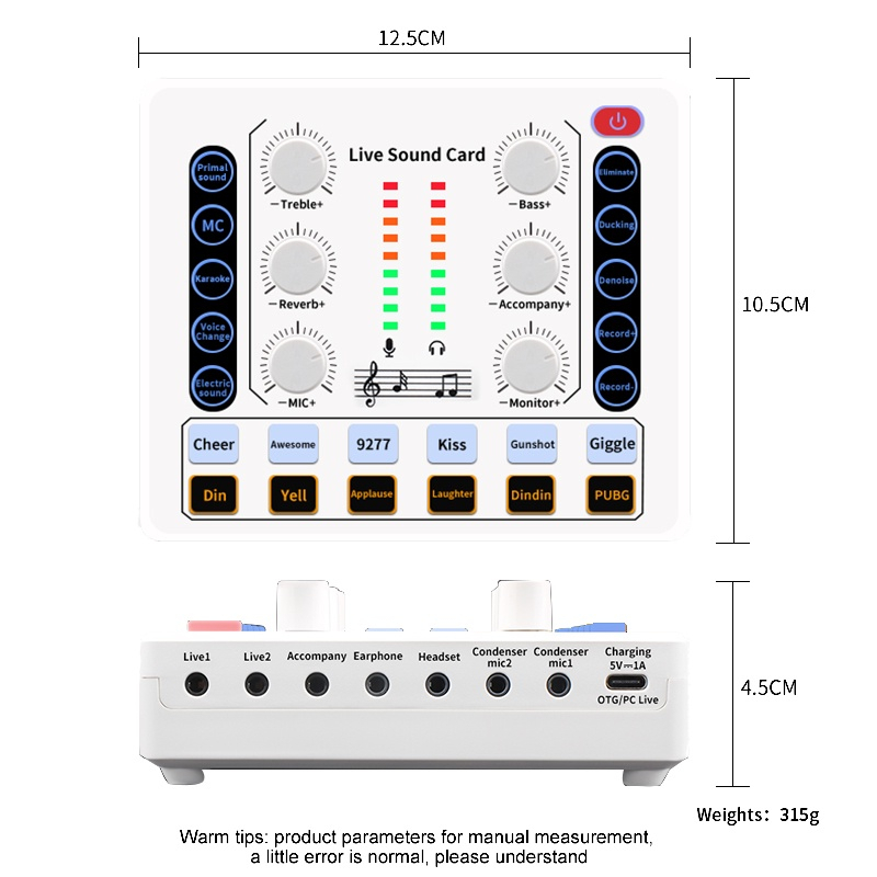 Bonkyo F1000 external sound card mobile computer live broadcast noise reduction karaoke special soundcard