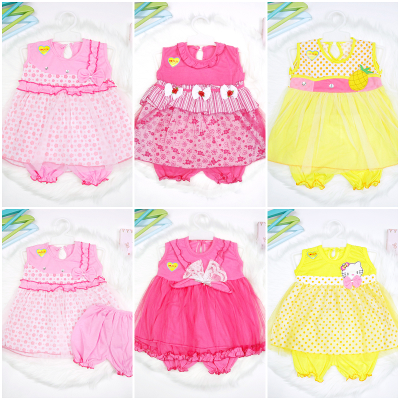 (BUY 1 GET 1) Setelan Bayi 0-12 Bulan / Anak Perempuan Baju Lengan Celana Pop Set Baby New Born