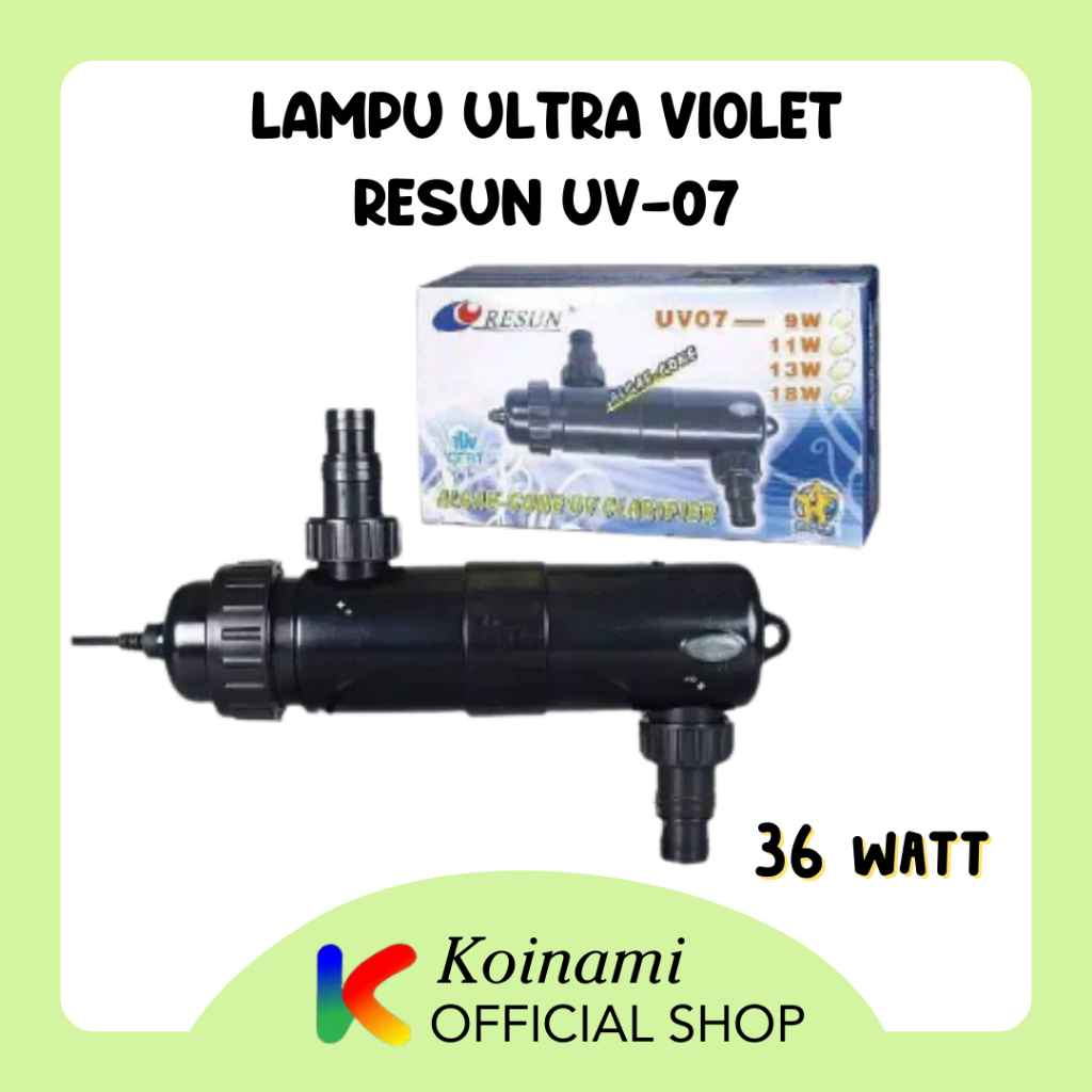 RESUN UV-07 36watt / ultra violet / algae / lumut / penjernih kolam ikan koi / air / lampu