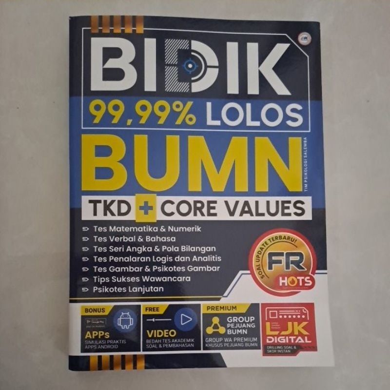 

UNSEALED BUKU BUMN BIDIK 99,99% LOLOS BUMN ORIGINAL NO KW. BUKU PERSIAPAN BUMN 2024 MURAH