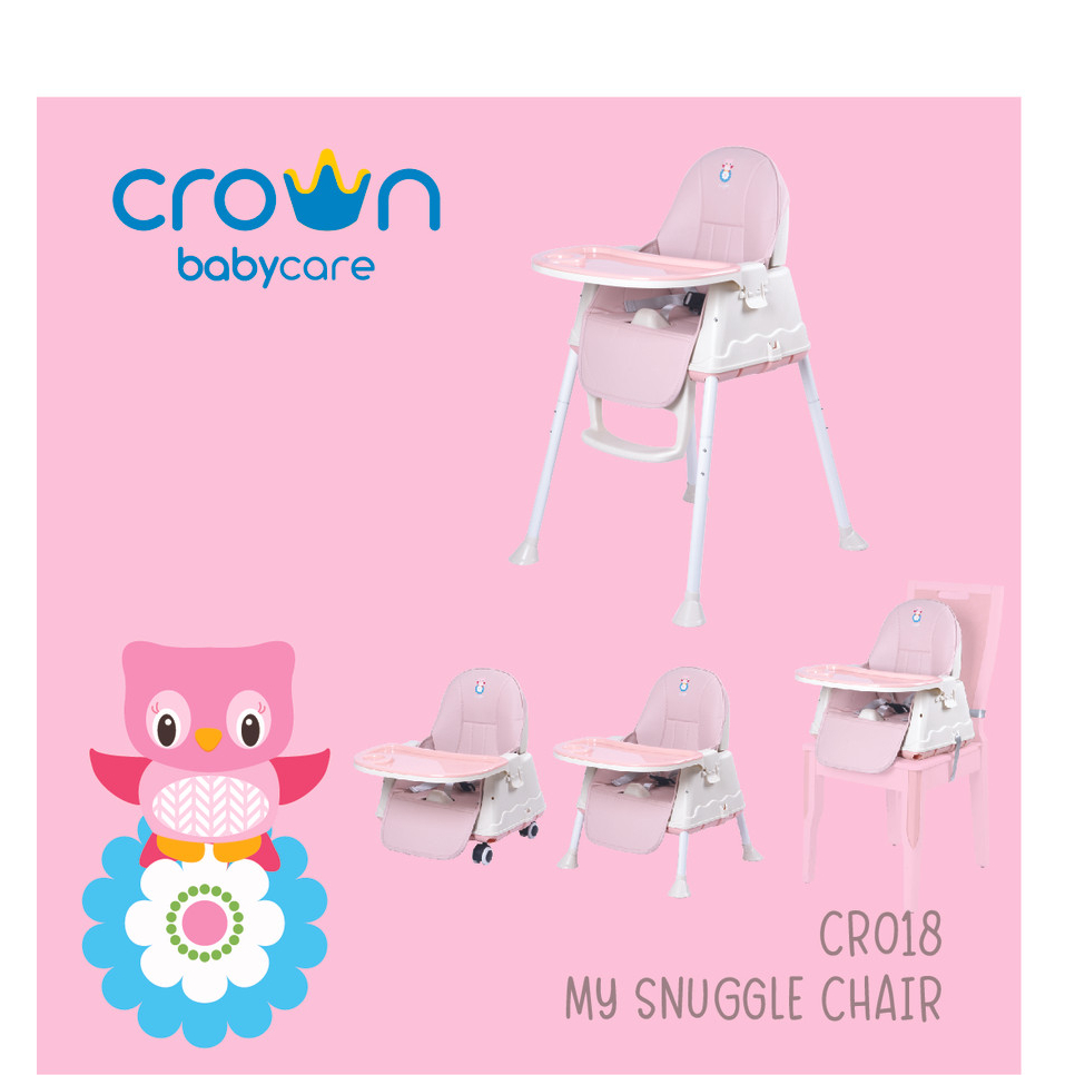 [PROMO FREE KERTAS KADO] Crown My snuggle Chair 12in1 Kursi Makan Multifungsi CR-018