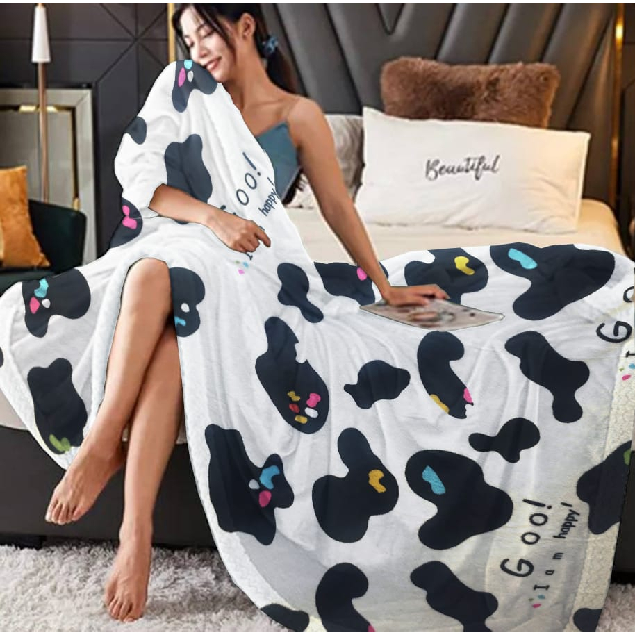 New Selimut Bulu Dewasa Impor Uk 140x200 Motif Terbaru