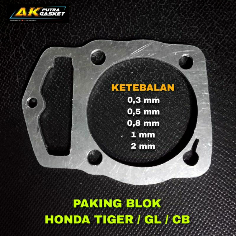 Paking Blok Honda Tiger Alumunium / Perpak Packing Gasket Blok CB GL