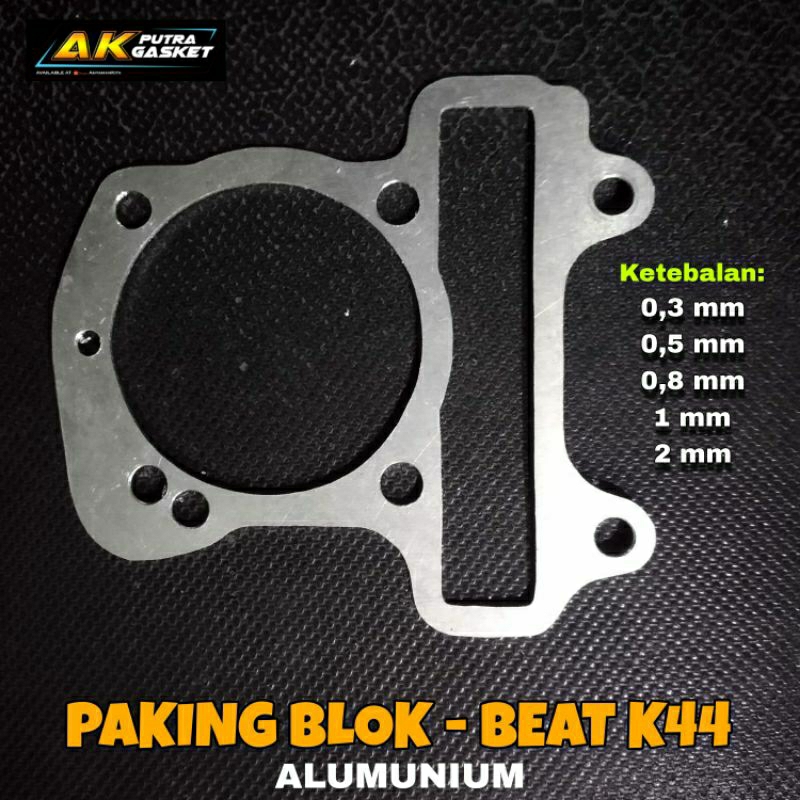 Paking Blok Beat K44 Alumunium / Packing Gasket Perpak Almunium Honda Beat K44