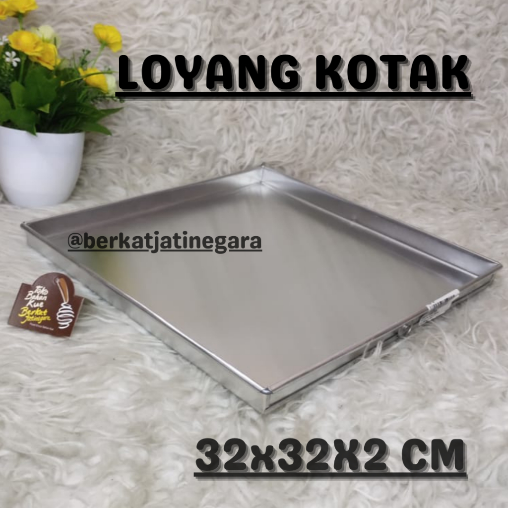 LOYANG KOTAK 32X32X2 CM / LOYANG KOTAK ALUMUNIUM / PCS