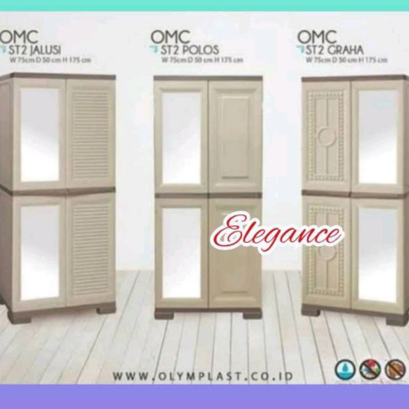 Lemari 2 Pintu Plastik Olymplast Pekanbaru saja