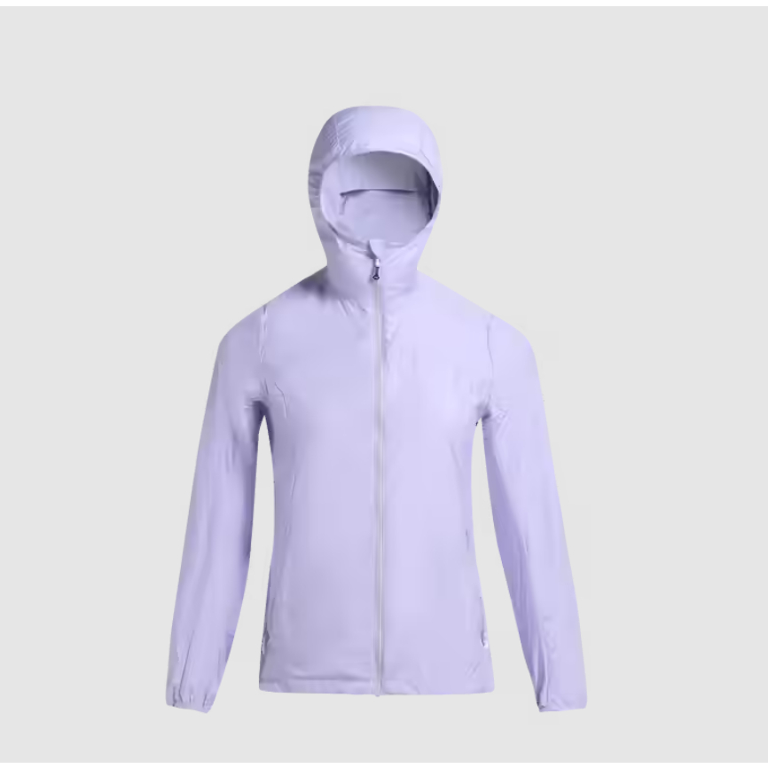 QUECHUA Helium 500 Jaket Windbreaker Camping Wanita UPF50+ Ringkas