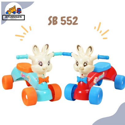 Sepeda Speda Mobilan Kelinci SB552 Anak Laki Cowok Perempuan Cewek Unisex 1 2 3 Tahun Roda 4 Premium