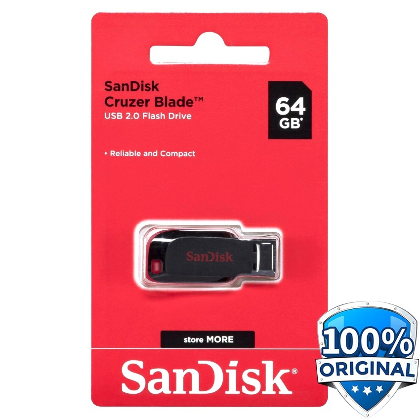 ORIGINAL FLASHDISK SANDISK 128GB SANDISK 64GB SANDISK 32GB SANDISK 16GB CRUZER BLADE CZ50 GARANSI RESMI