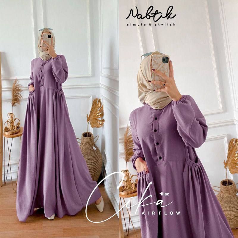 PGMT - TERMURAH CIKA DRESS CRINKLE AIRFLOW/ GAMIS WANITA MUSLIMAH