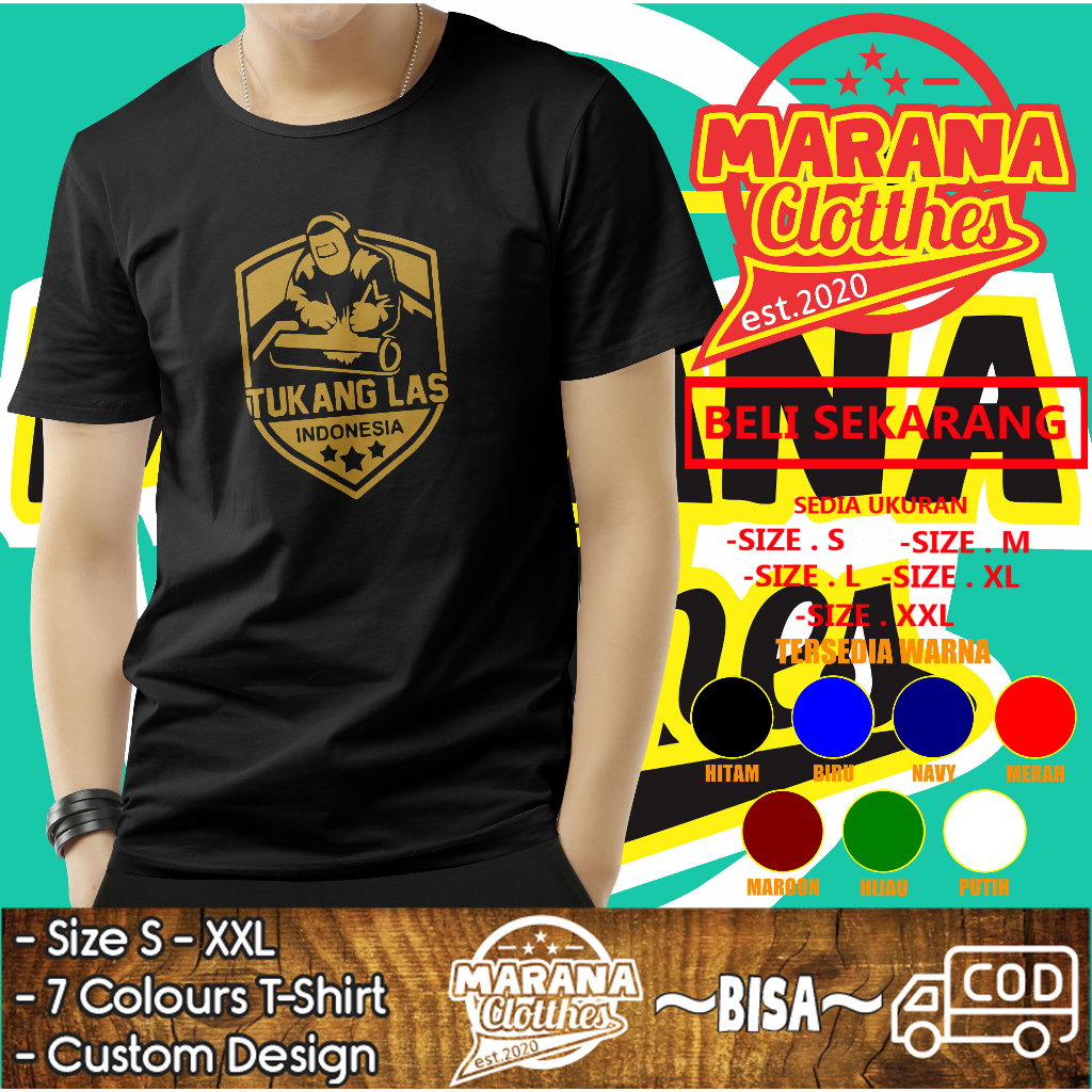 Kaos Tukang Las Indonesia Welder Baju Distro