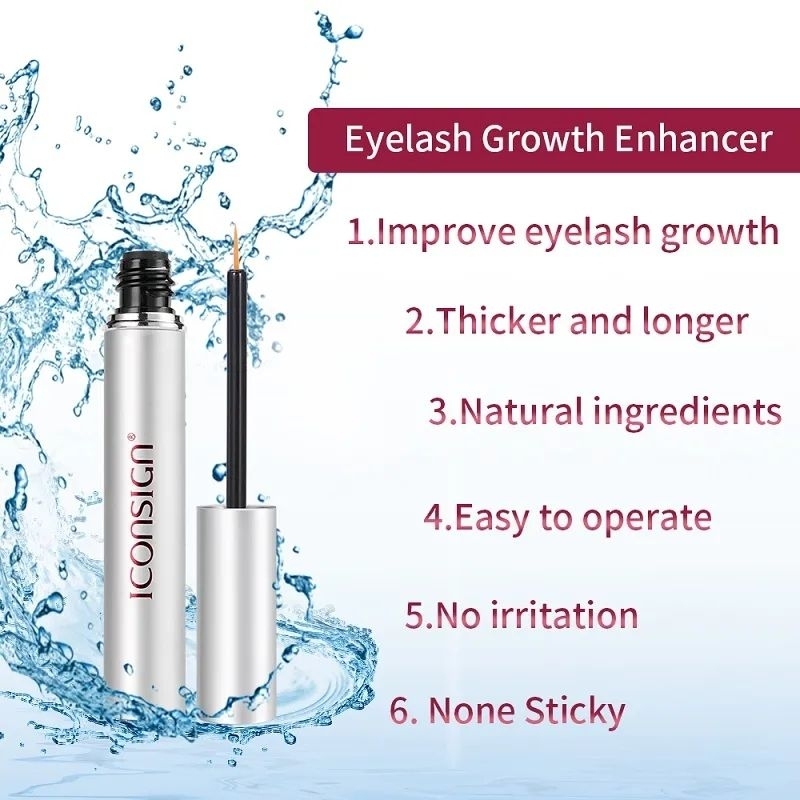 Icon Sign Eyelash Essence Liquid 3.5ml Serum Bulu Mata Pemanjang Eyeliner Cepat Panjang 2 Minggu Serum Organik Korea Tebal Lebat