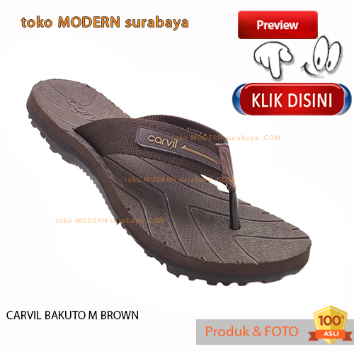 Sandal pria casual sandal jepit spons flip flop webbing cowok CARVIL BAKUTO