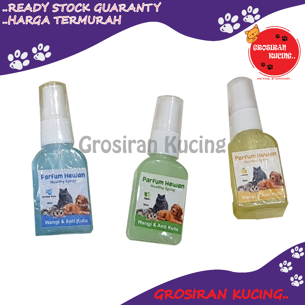 Parfum Hewan Healthy Spray Wangi Kucing Anjing Aroma 30ml Random