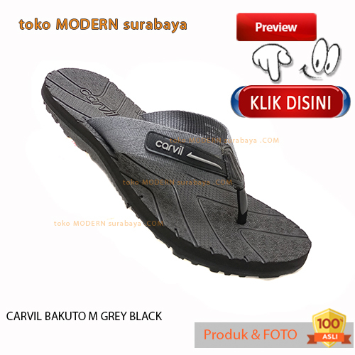 Sandal pria casual sandal jepit spons flip flop webbing cowok CARVIL BAKUTO