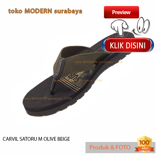 Sandal pria casual sendal jepit spons tali webbing CARVIL SATORU M