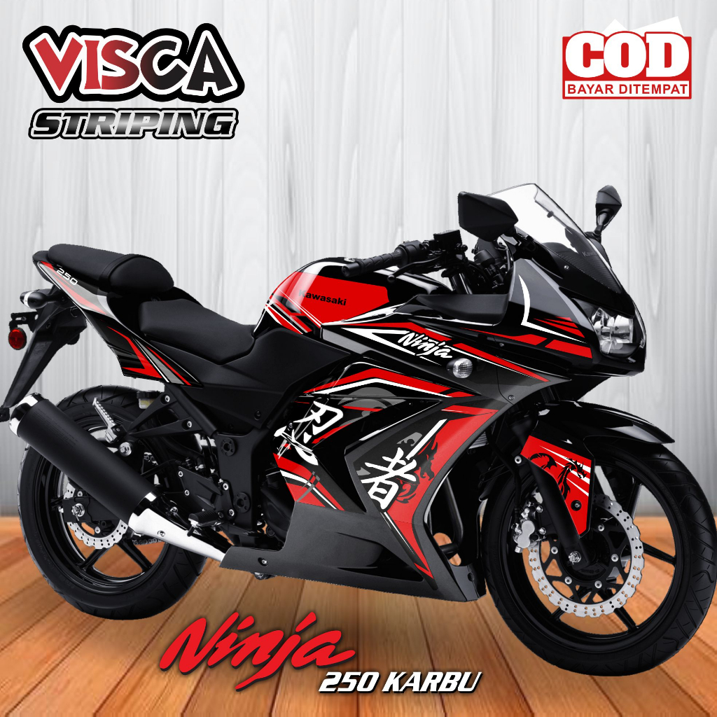 Stiker Striping Ninja 250 Karbu Variasi Hayabusa