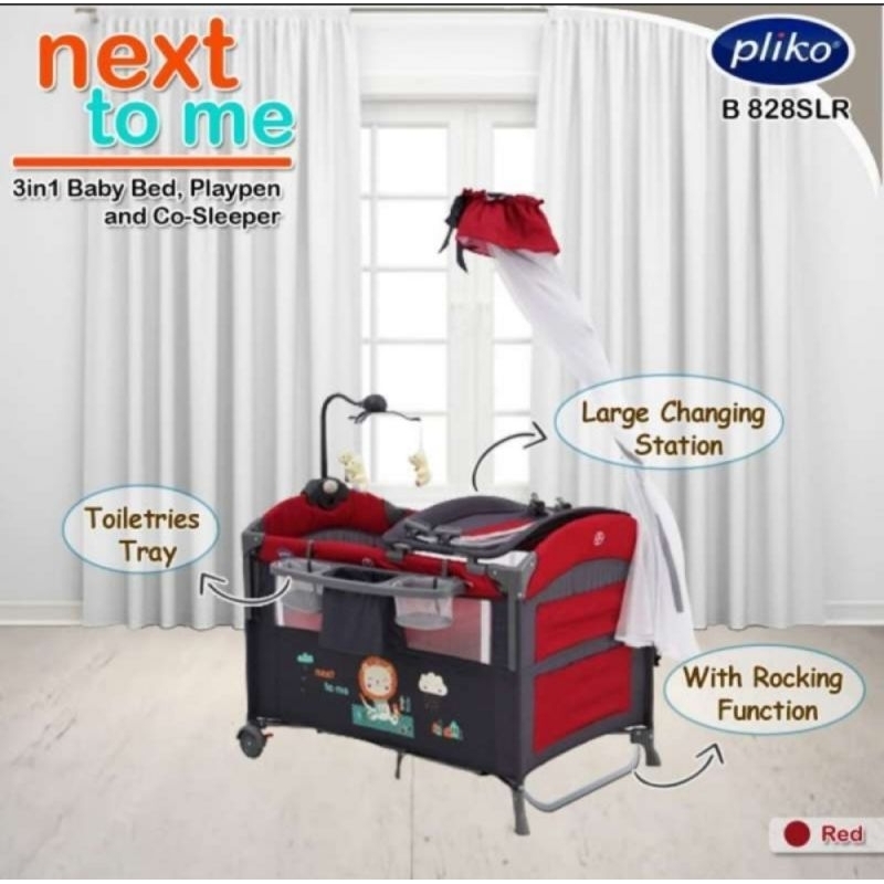 Box bayi Pliko Next to Me Travel Cot B 828 LR / SLR Preloved
