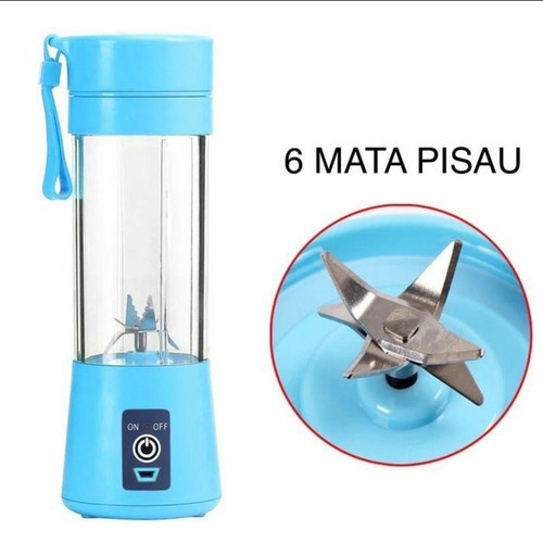 BLENDER JUS PORTABLE ELEKTRIK 6 MATA PISAU 400ML / JUICE CUP BLENDER RECHARGEABLE USB