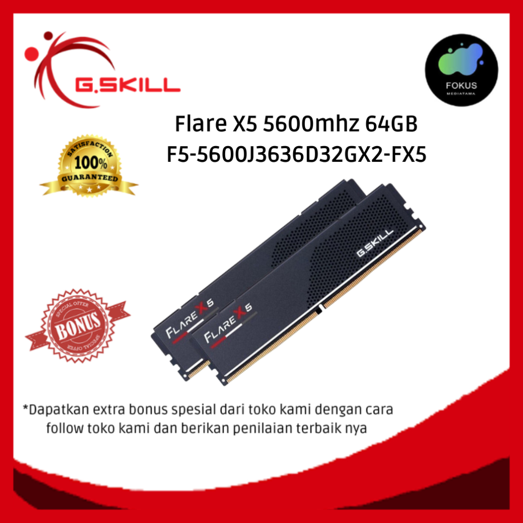 G.Skill Flare X5 DDR5 5600 64GB (2x32GB) F5-5600J3636D32GX2-FX5