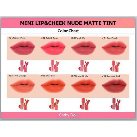 CATHY DOLL MINI LIP AND CHEEK NUDE MATTE TINT