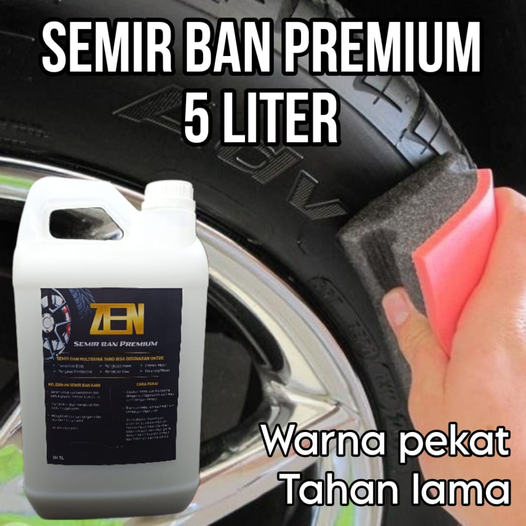 Semir Penghitam Ban Tire Tyre Body Interior Mobil Motor Kental 5000ml Cairan Gel Wax Pengkilap Restorer Mesin Kendaraan 5 L Liter