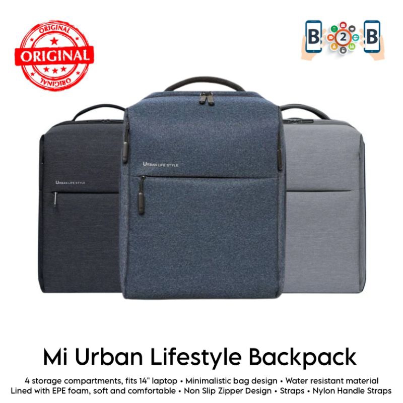 Mi Bag Urban Lifestyle City Backpack - Tas Mijia Ransel Original