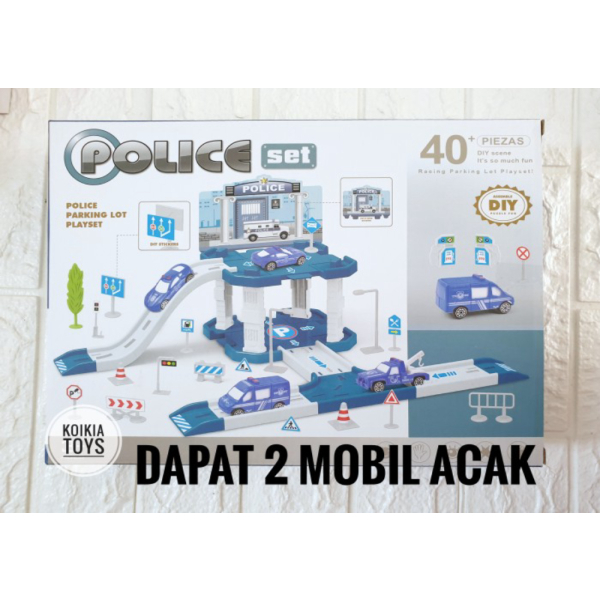 

jalur Mainan - truk parkinglot kontruksi Murah playset Unik dengan Truck DIY parkir polisi