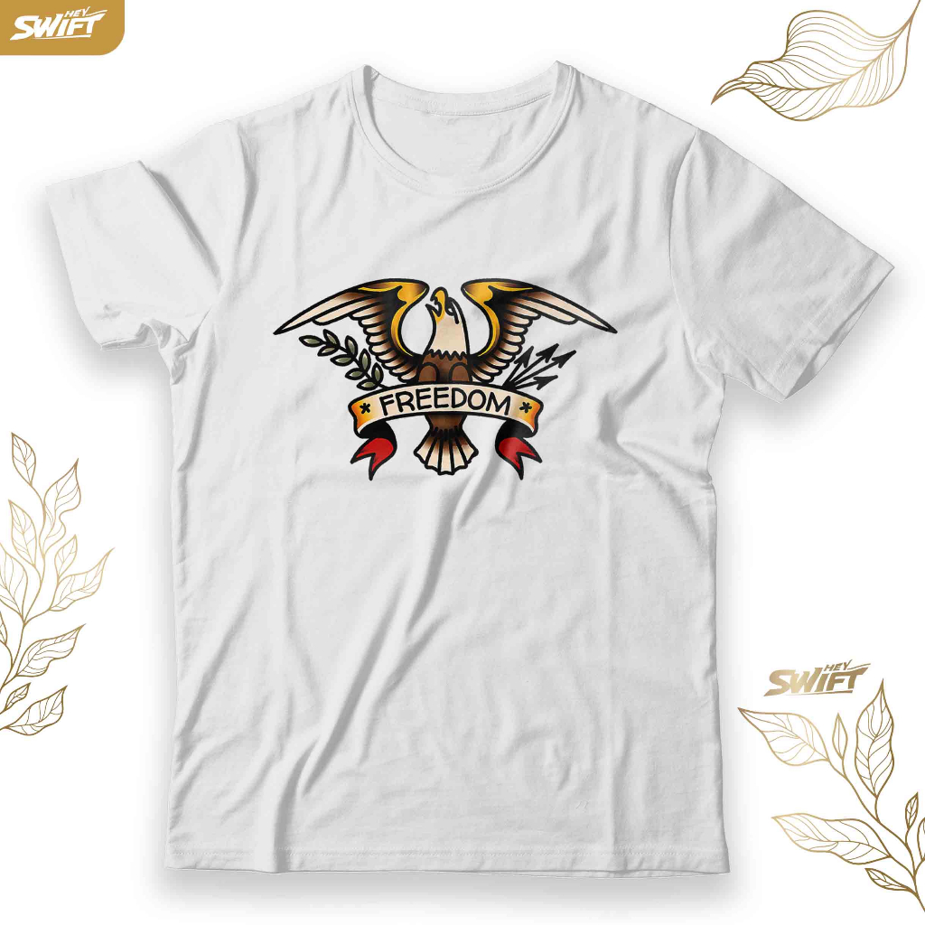 KAOS American Traditional Freedom Eagle military militer TSHIRT BAJU DISTRO