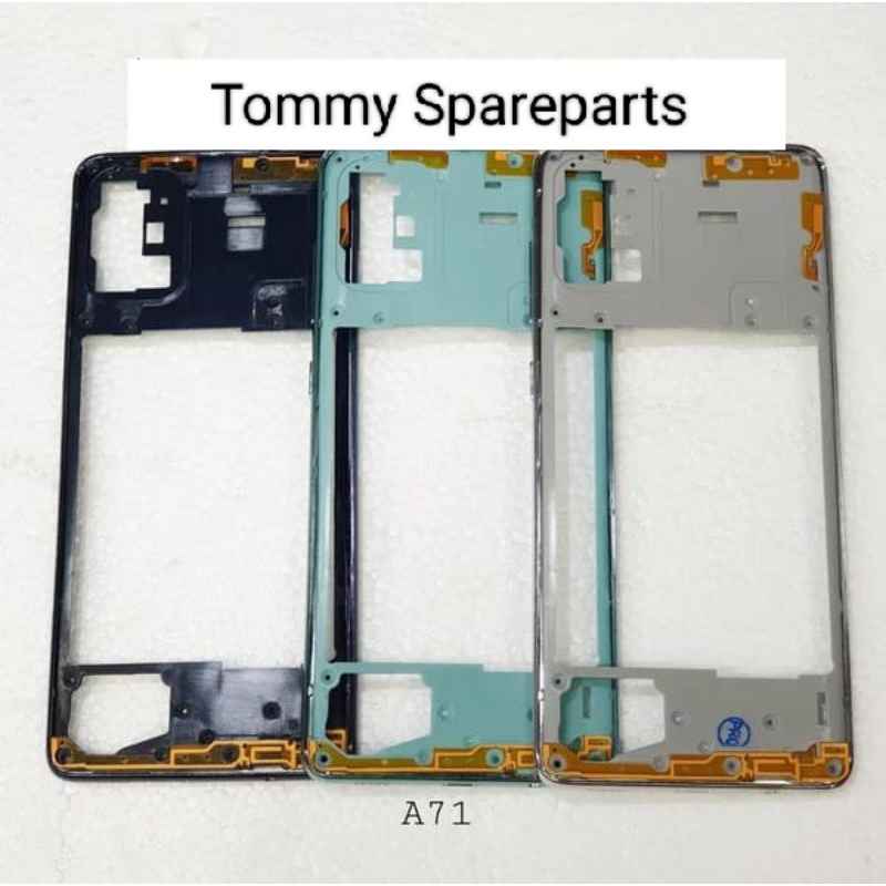 BEZZEL BEZEL BAZEL TULANG MESIN TENGAH SAMSUNG GALAXY A71 A715 A715F ORIGINAL