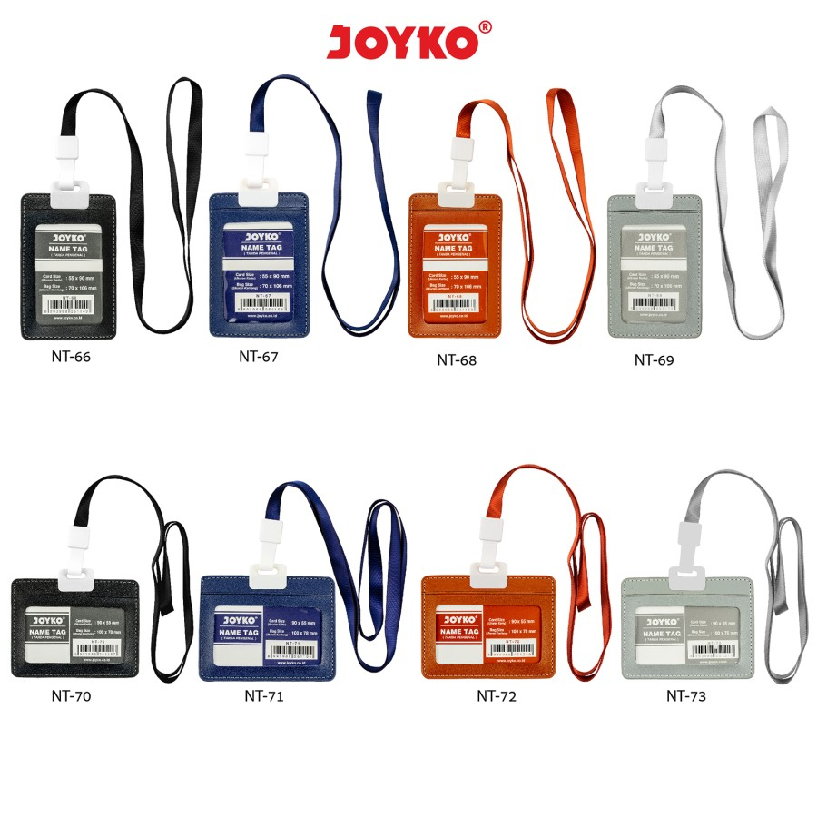 KTMSTORE ID Card Holder Name Tag holder Tempat ID Card Kulit LANDSCAPE JOYKO NT-7073 Lanyard