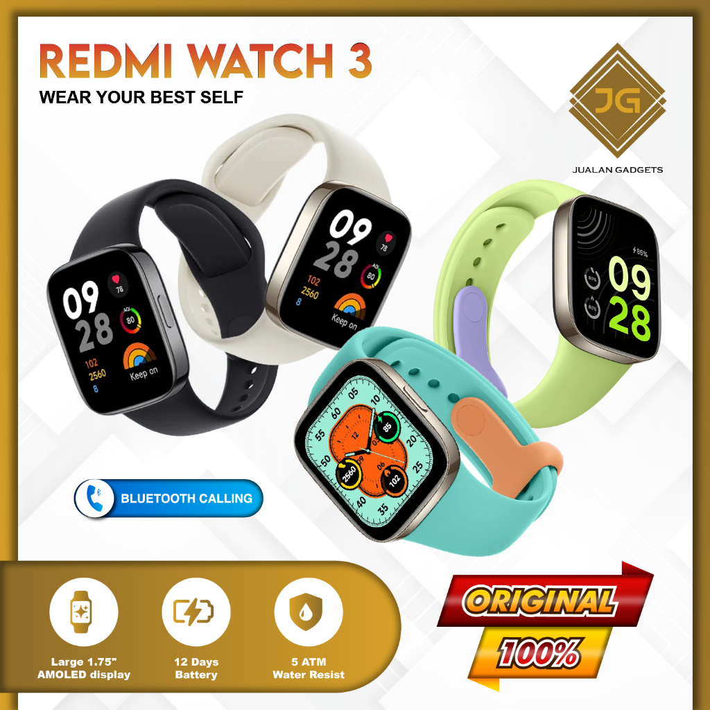 Mi Redmi Watch 3 Smartwatch 5 ATM - Garansi Resmi