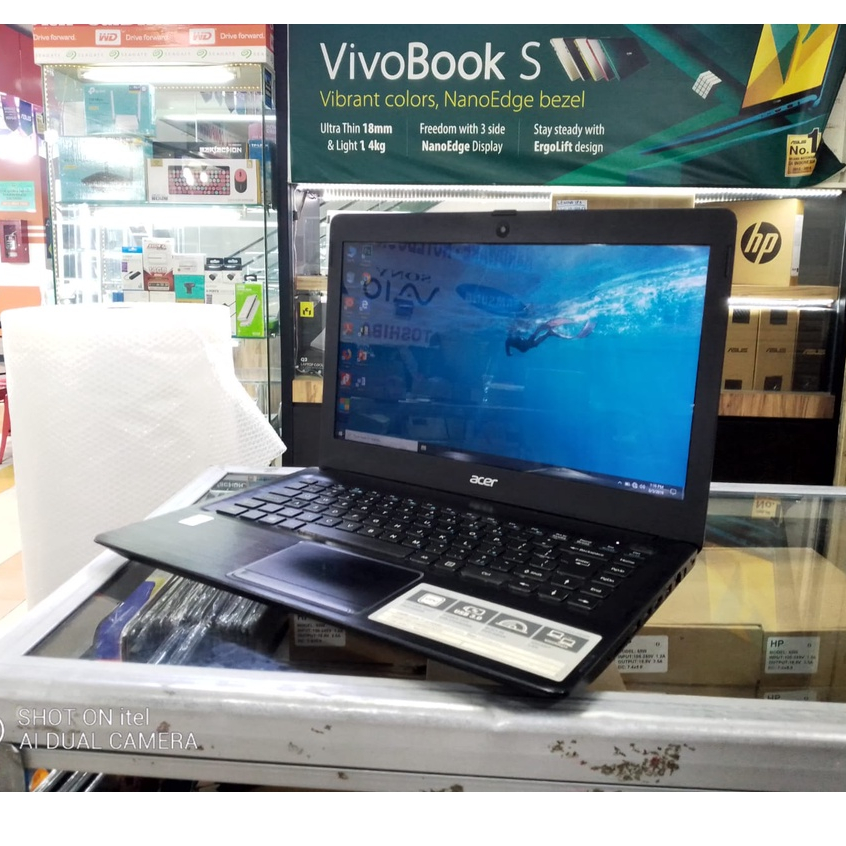 laptop Leptop Seken second Bekas ACER  RAM 4gb hdd 500gb bagus 4 gb 14 inc zoom siap pakai 1 jutaan 1jutaan murah