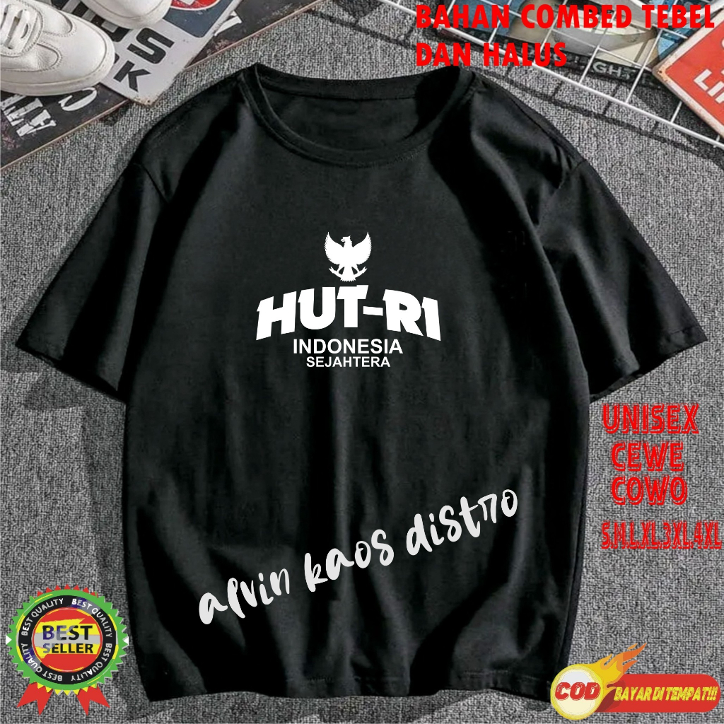 Beli 10 Pc Gratis 1 Pc Hut RI 78 Kaos Terlaris 17 Agustus 1945 78 Kemerdekaan Indonesia Kaos Merah Putih Hitam Kaos Cewek Cowok Anak7