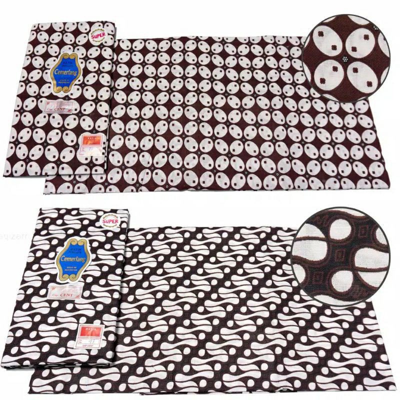 Jarik Batik Putihan CEMERLANG/ Bahan Rok Jarik instan