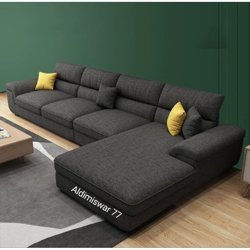 Sofa l santai minimalis tanpa meja /  sofa ruangan tv