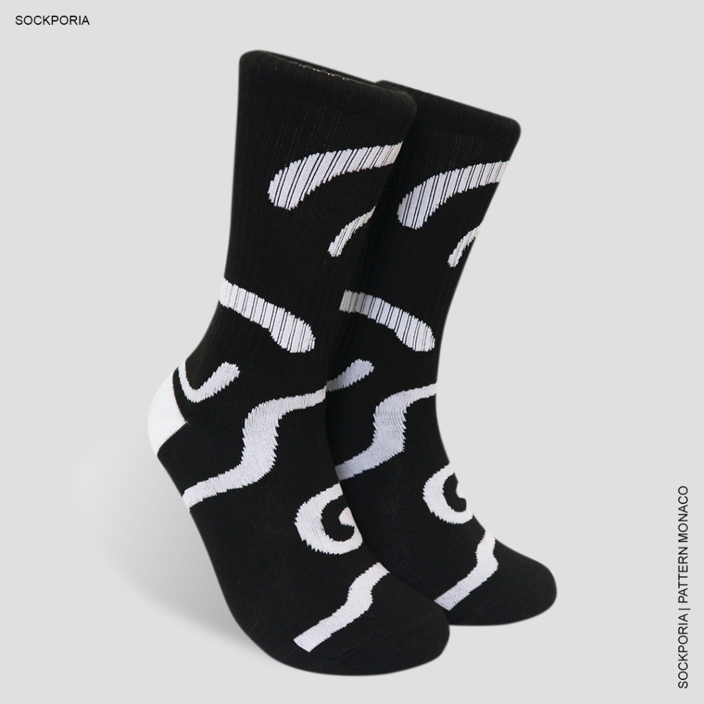 Slop Kaos Kaki Motif Tribal - Monaco Black