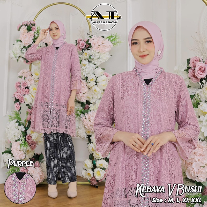 Permata Olshop / Kebaya Vie Busui Brukat Modern / Kebaya Brukat Payet / Kebaya Kondangan / Kebaya Tunik