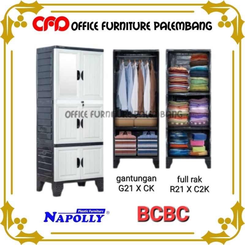lemari pakaian plastik napolly BCBC G21 X CK lemari baju plastik G21 R21 X C2K
