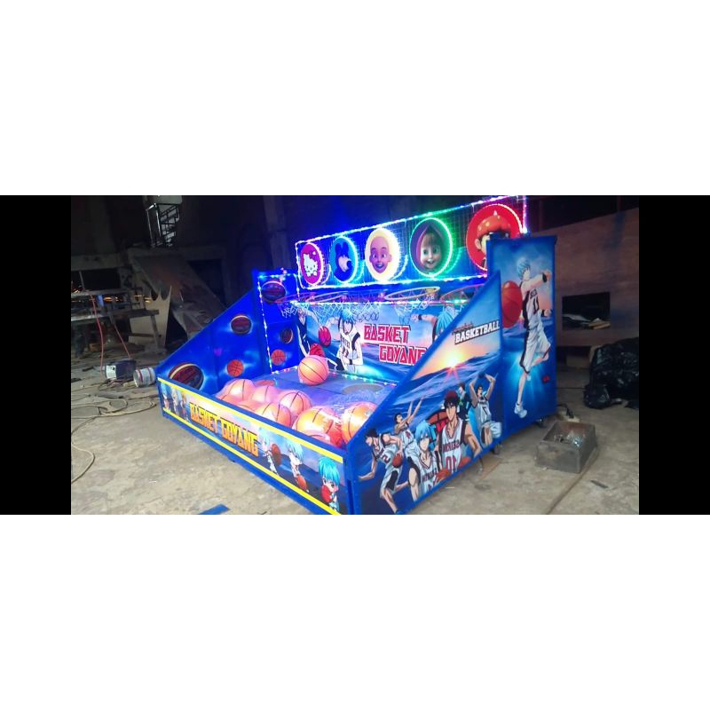 Mainan Anak Basket Goyang Elektrik Pake Roda