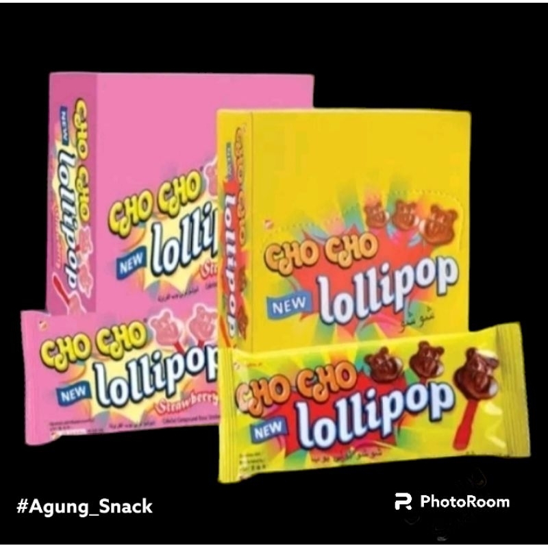 

Cho Cho Lollypop Cokelat & Strawberry (1Box | 24Bks)@24gram