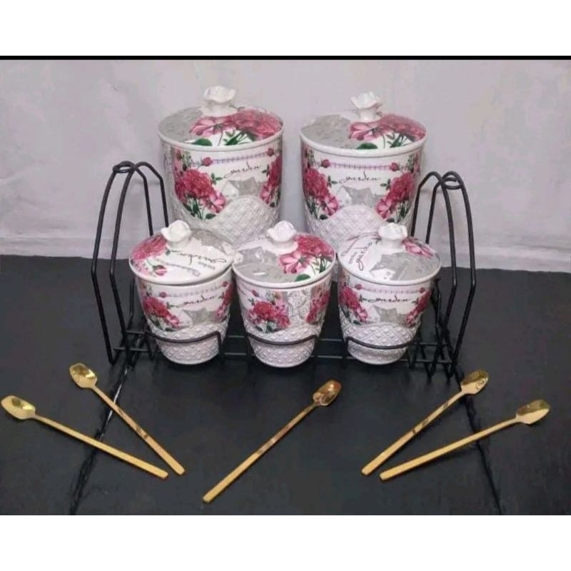 free buble / tempat gula dan bumbu keramik fiorenza 658