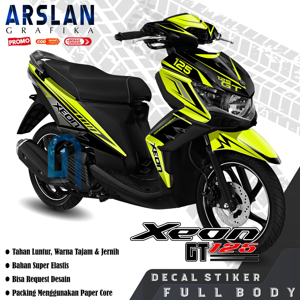 Decal Xeon GT 125 Full Body Stiker Xeon GT 125 Full Body Dekal Xeon GT 125 Full Body Variasi / Desai