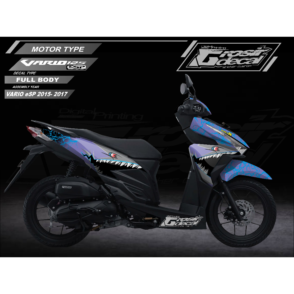 Sticker Honda Vario 125 2015 - 2018 Full Body Stiker Vario 125 2015 - 2018 Fullbody